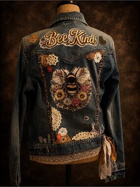 Bee Denim Jacket boho bohemian